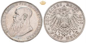 Sachsen-Meiningen, Georg II, 5 mark 1908 D