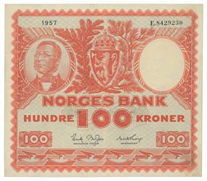 Norway. 100 kroner 1957. E8429230