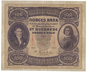 100 kroner 1924. A5831111