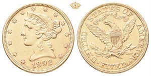 5 dollar 1892