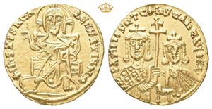 Basil I the Macedonian, AD 867-886, with Constantine. AV solidus (4,34 g)