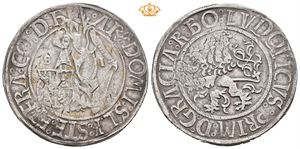 Schlick, Stefan I, Burian, Heinrich, Hieronymus og Lorenz, hertuger. Joachimstaler u.år/n.d (1505-1532). 29,00 g