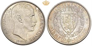 1 krone 1908, myntmerke på plate