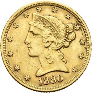 5 dollar 1880