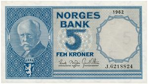 5 kroner 1962. J6218824