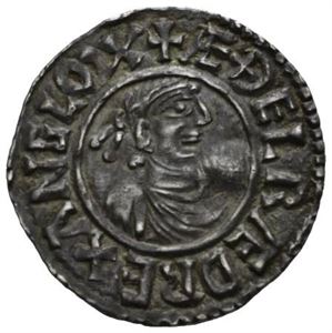 Aethelred II 978-1016, penny, Oxford, first hand type (1,41 g). Ex. Oslo Mynthandel a/s nr.59 18/11-2007 nr.1312