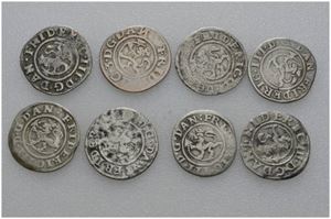 Lot 8 stk. 2 skilling 1661, 1662, 1663, 1664, 1665, 1666, 1667 og 1668