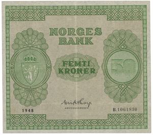 50 kroner 1948. B.1061830