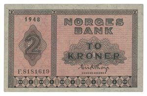 2 kroner 1948. F8181619