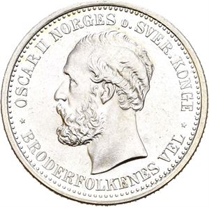 OSCAR II 1872-1905, KONGSBERG, 1 krone 1898