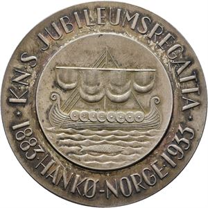 Norge, KNS jubileumsregatta Hankø 1933. Sølv. 50 mm