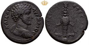 IONIA, Ephesus. Marcus Aurelius, as Caesar. AD 139-161. Æ 30 mm (16,22 g).