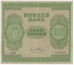 50 kroner 1948. B.0294991