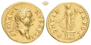 Titus. As Caesar, AD 69-79. AV aureus (20 mm; 6,92 g)