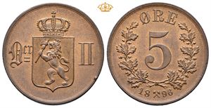 Norway. 5 øre 1896