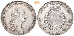 Gustav III, riksdaler 1776