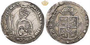 Karl IX, 1 mark 1608, Stockholm. Riper/scratches