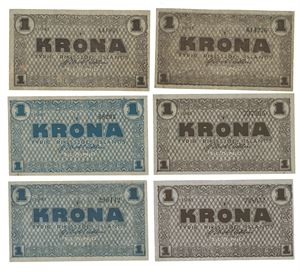 Lot 10 pcs.1 króna 1941.