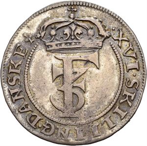 FREDERIK III 1648-1670, CHRISTIANIA, 1 mark 1666. S.110