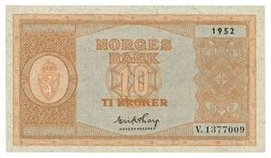 10 kroner 1952 V