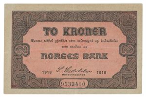 2 kroner 1918. 9533410