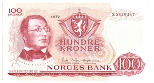 100 kroner 1970. X5479317