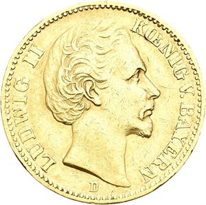 Bayern, Ludwig II, 20 mark 1873 D