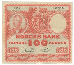 100 kroner 1953. C2779798