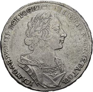 Peter I, rubel 1724. Red Mint