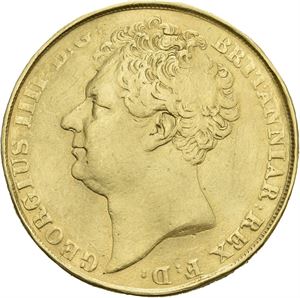 George IV, 2 pounds 1823. Har vært anhengt/has been mounted
