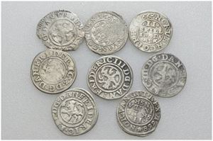 Lot 8 stk. 2 skilling 1649, 1650, 1660, 1660, 1662, 1663, 1667 og 1668