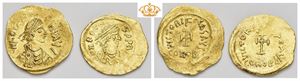 AV Tremissis 602-610 AD (lot of two coins)