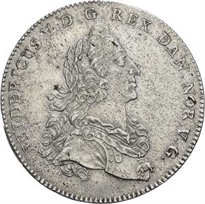 FREDERIK V 1746-1766. KONGSBERG. Reisedaler 1749. S.4