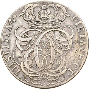 CHRISTIAN V 1670-1699 KONGSBERG 4 mark 1694. Ripe på revers/scratch on reverse. S.32