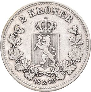 Oscar II, 2 kroner 1892