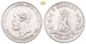 Norway. 2 kroner 1887