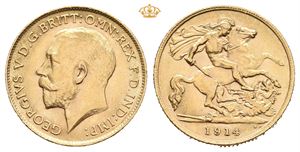 George V, 1/2 sovereign 1914