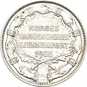 2 kroner 1907, med geværer