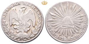 Mexico. 8 reales 1834/3 RM. Durango