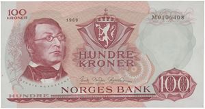 100 kroner 1969. M0106408.