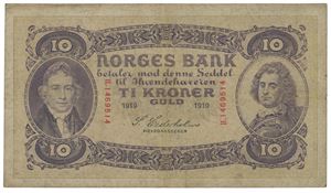 10 kroner 1919 H