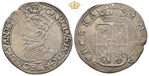 Karl IX, 4 öre 1607, Stockholm. Liten pregesprekk/minor striking crack