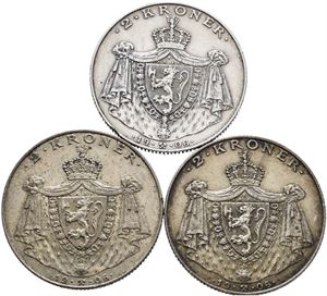 2 kroner 1906 x3