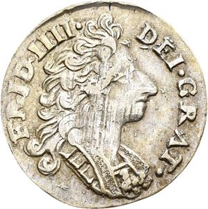 FREDERIK IV 1699-1730 8 skilling 1715. S.8