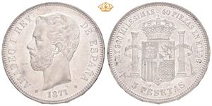 Amadeo I, 5 pesetas 1871 (71)
