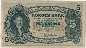 5 kroner 1925. J8075016