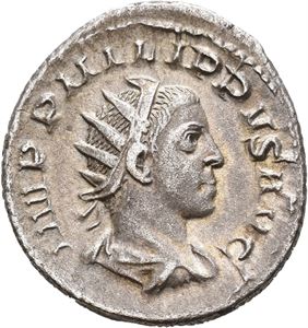 Philip II, AD 247-249. AR antoninianus (3,90 g). Ludi Saeculares issue