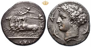 SICILY, Syracuse. Dionysios I, 406-367 BC. AR dekadrachm (42,97 g).