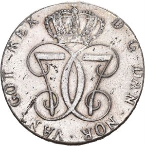 Norge, Christian VII, 24 skilling 1788. Har vært anhengt. S.9