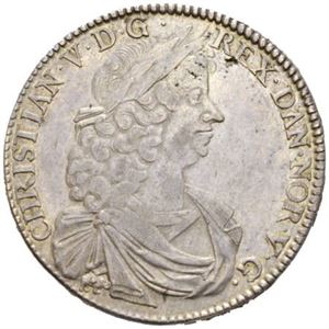 Speciedaler 1692. "Haec boreas…". RR. S.9. Ex. L. E. Bruun dublett 1925 nr.3109 - Ragoczy I 1959 nr.1068 - Teutoburger Münzauktion nr.70 8/9-2012 nr.6088